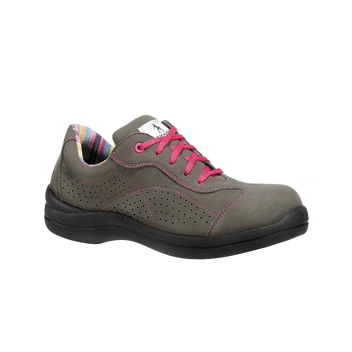Lemaitre Pink Ladies Non Metal Safety Shoe — Grey